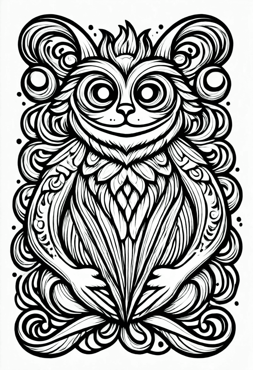 Fantasy Tattoo Art — free printable coloring page to download and print