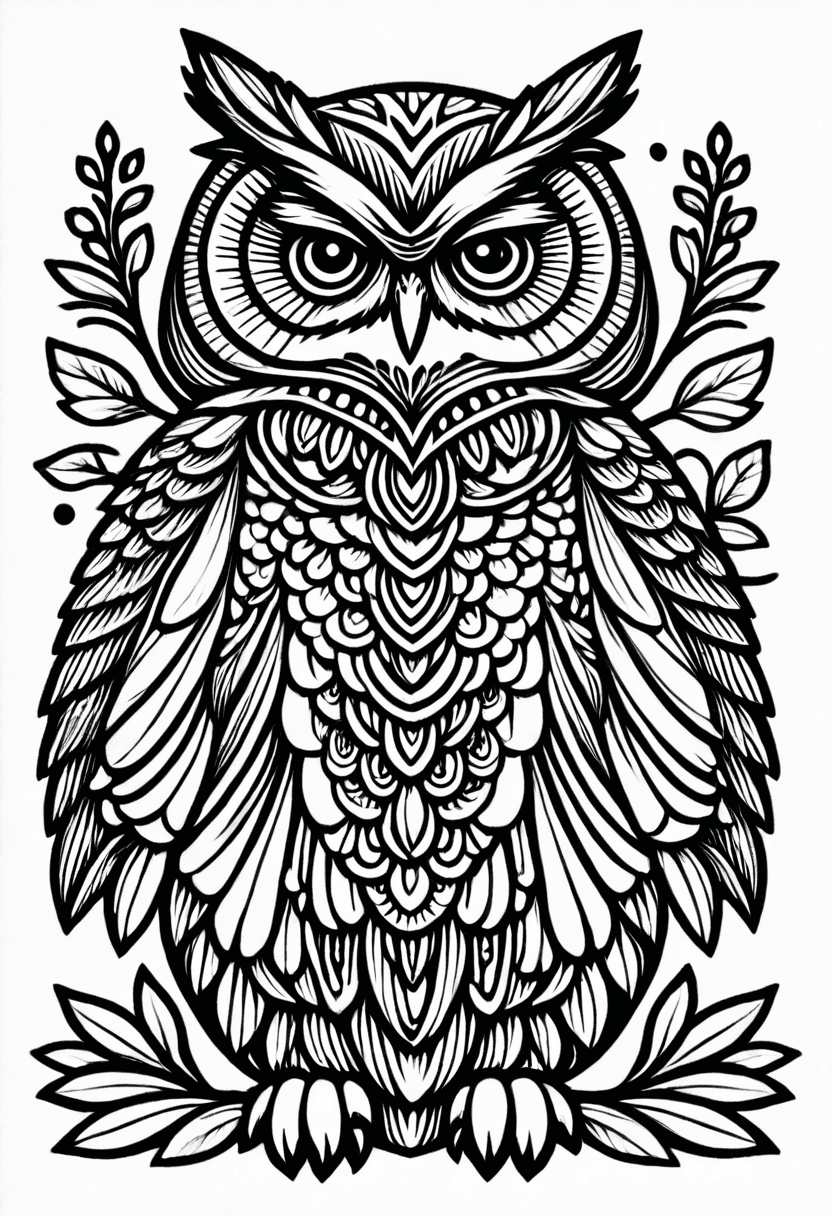 Feathered Finesse — free printable coloring page to download and print