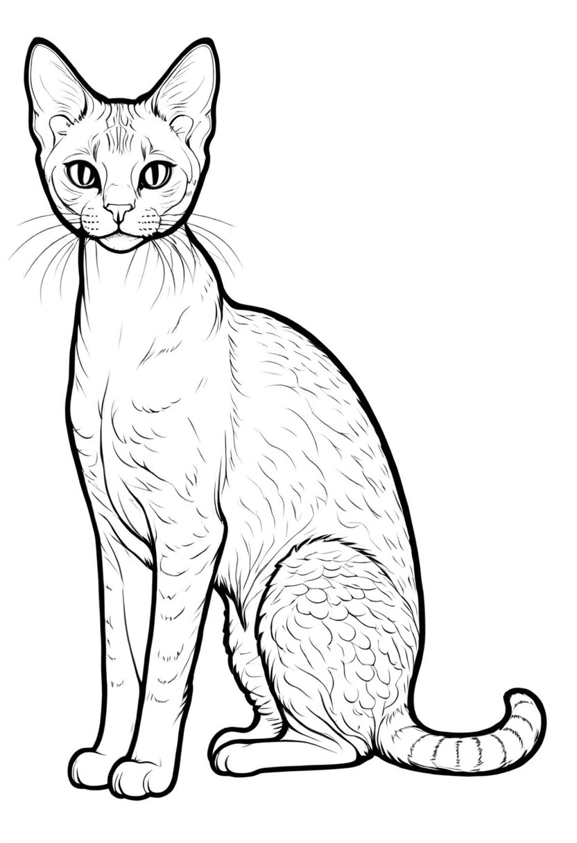 Feline Focus — free printable coloring page to download and print