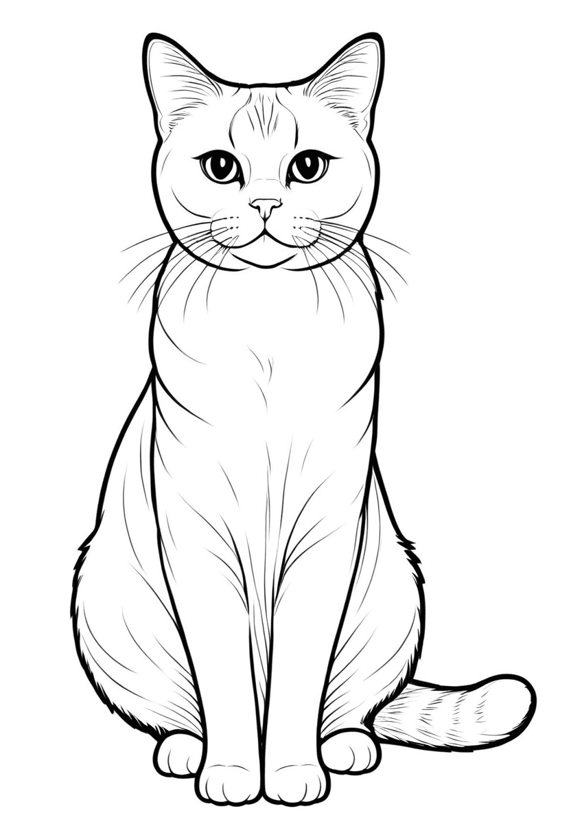 Feline Friends — free printable coloring page to download and print