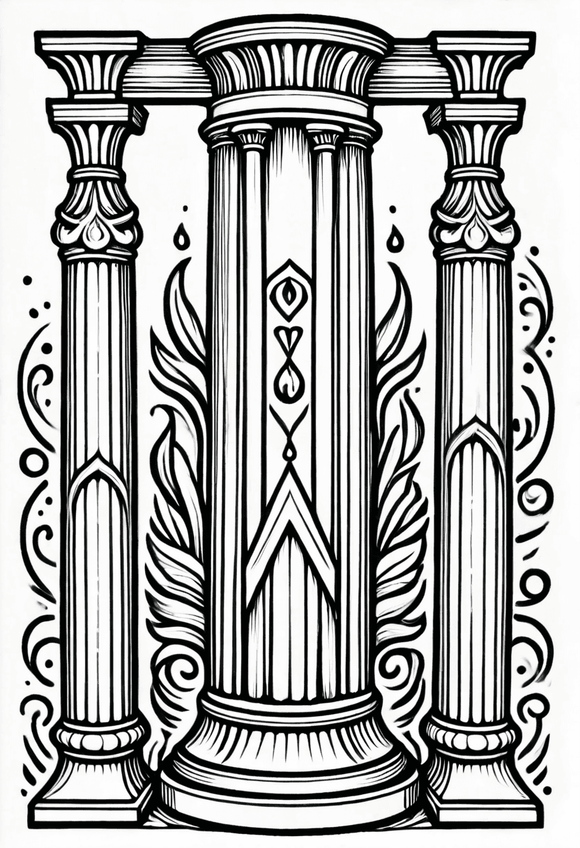 Flame Colosseum — free printable coloring page to download and print