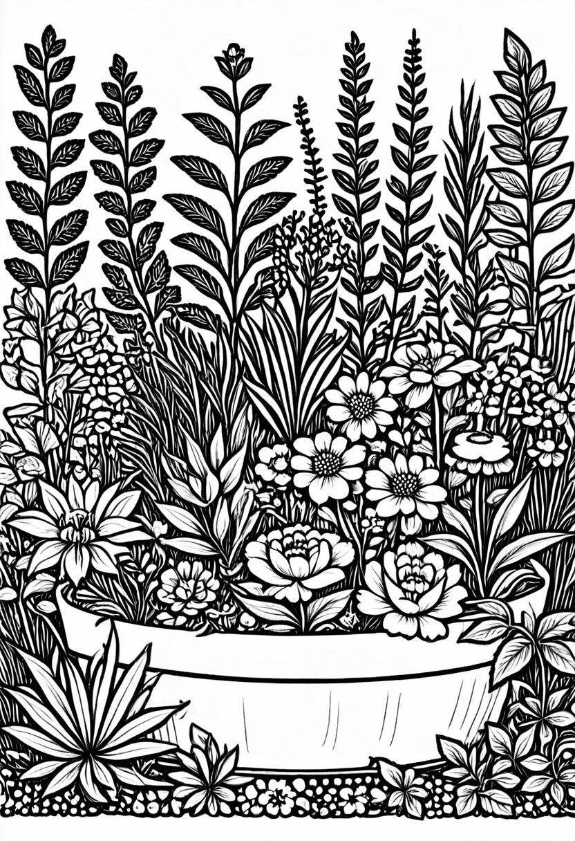 Floral Bouquet Online — free printable coloring page to download and print