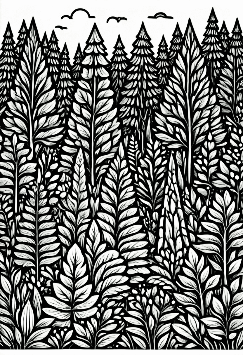 Forest Adventure — free printable coloring page to download and print