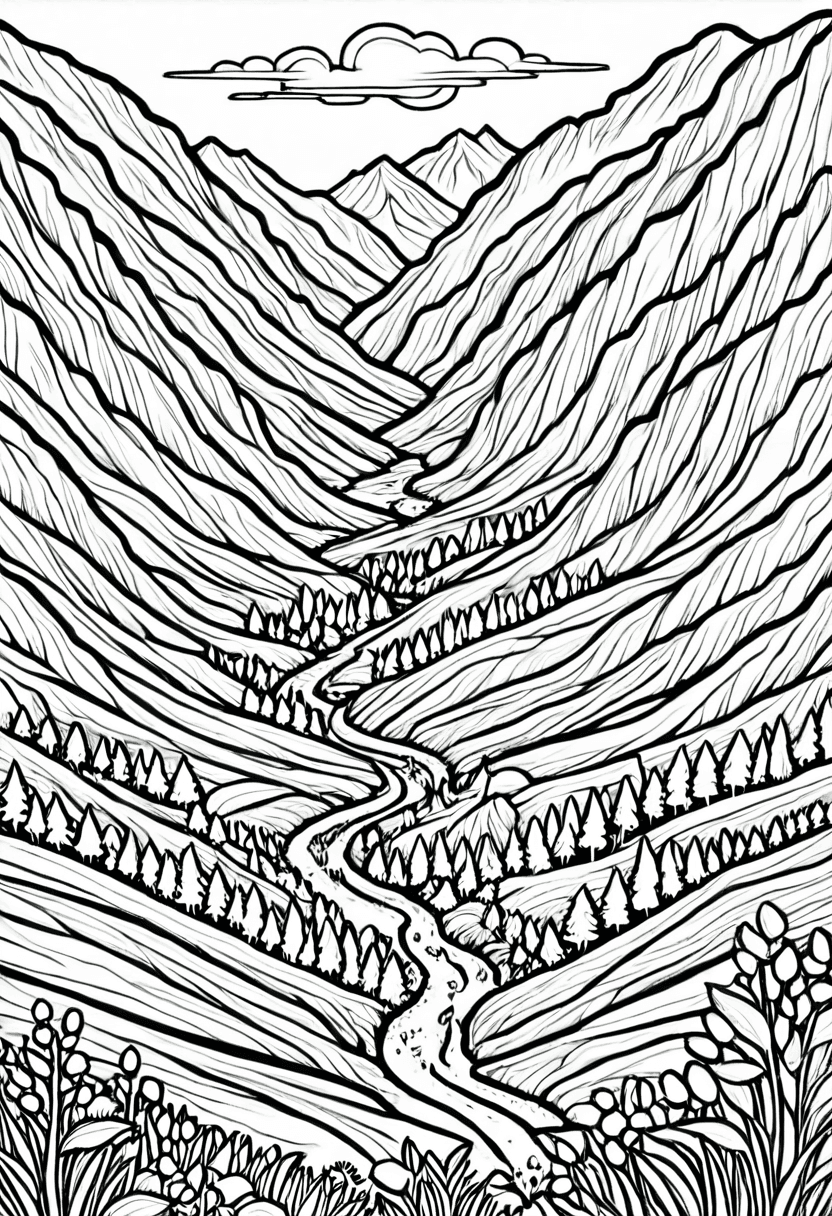 Forest Path — free printable coloring page to download and print