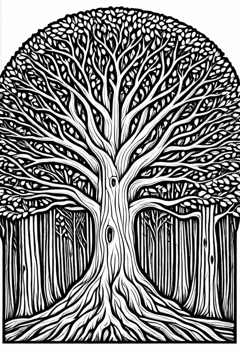 Forest Whispers — free printable coloring page to download and print
