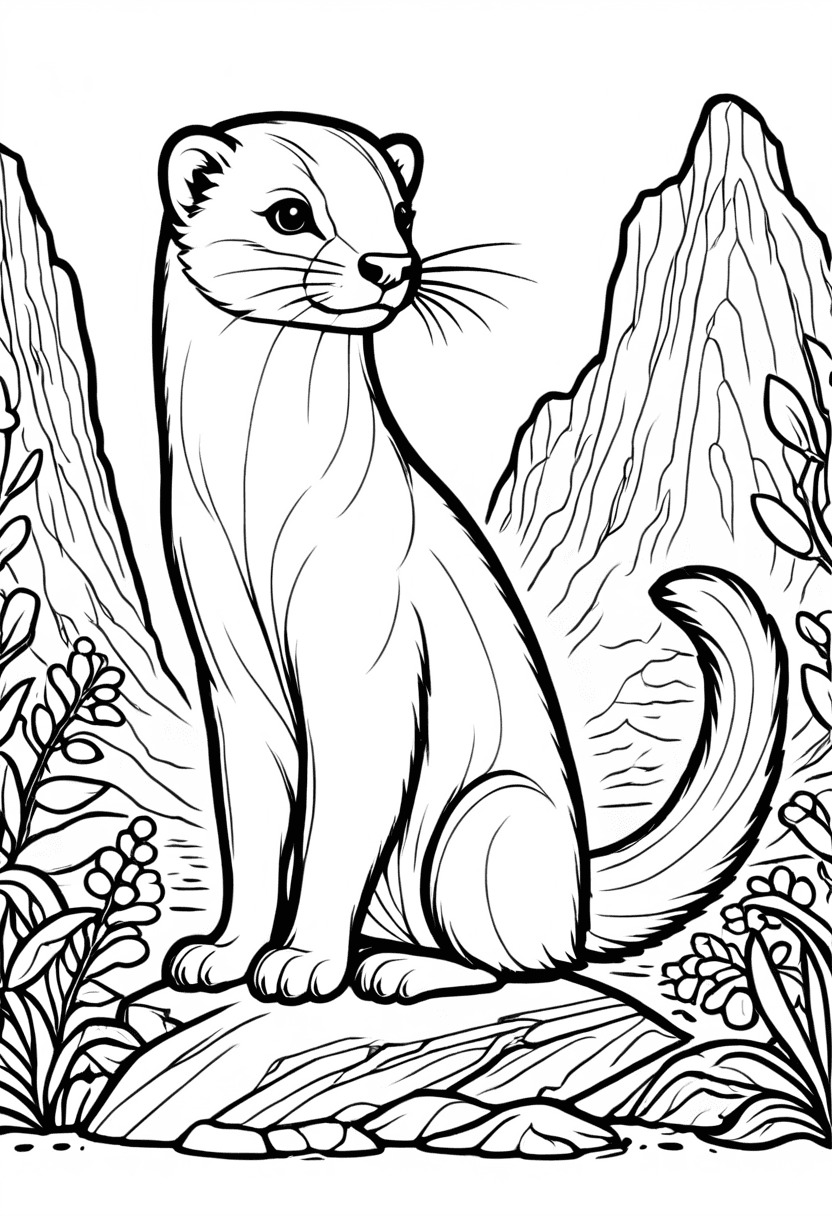 Fox in the Wild — free printable coloring page to download and print