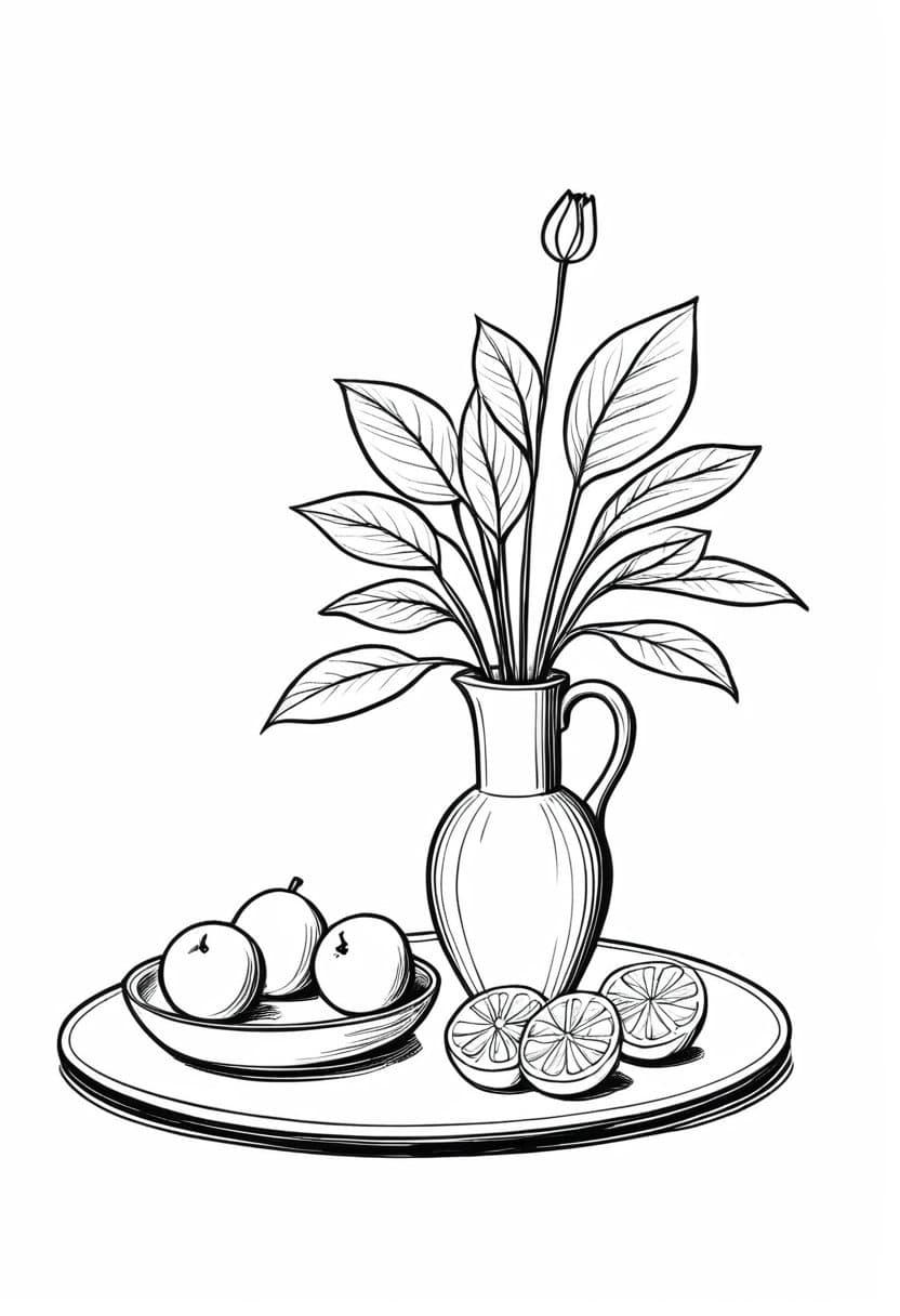 Fresh Produce — free printable coloring page to download and print
