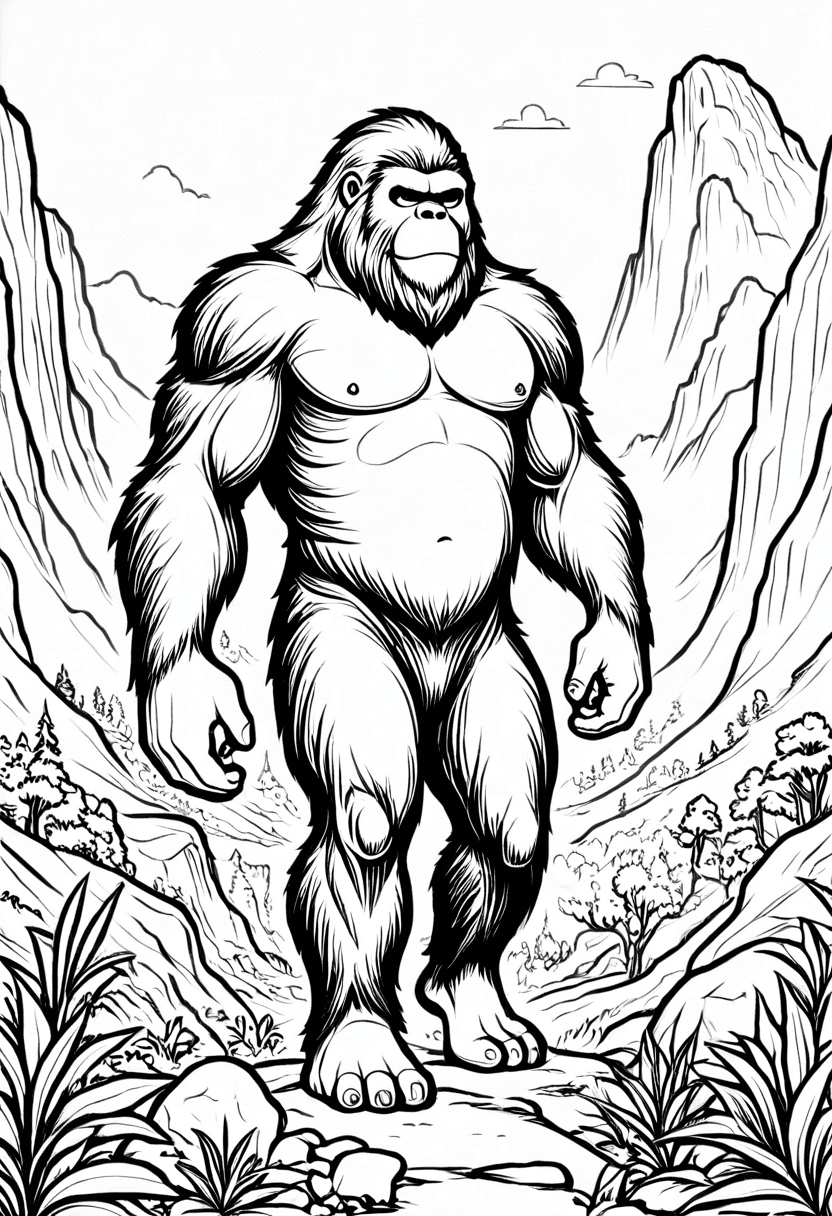 Galloping Through the Wilderness — free printable coloring page to download and print