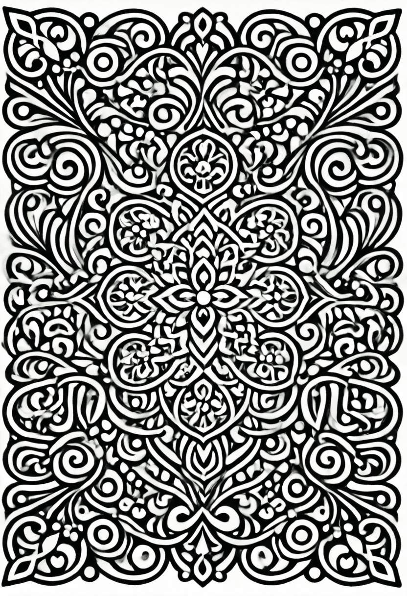 Geometric Art Decor — free printable coloring page to download and print