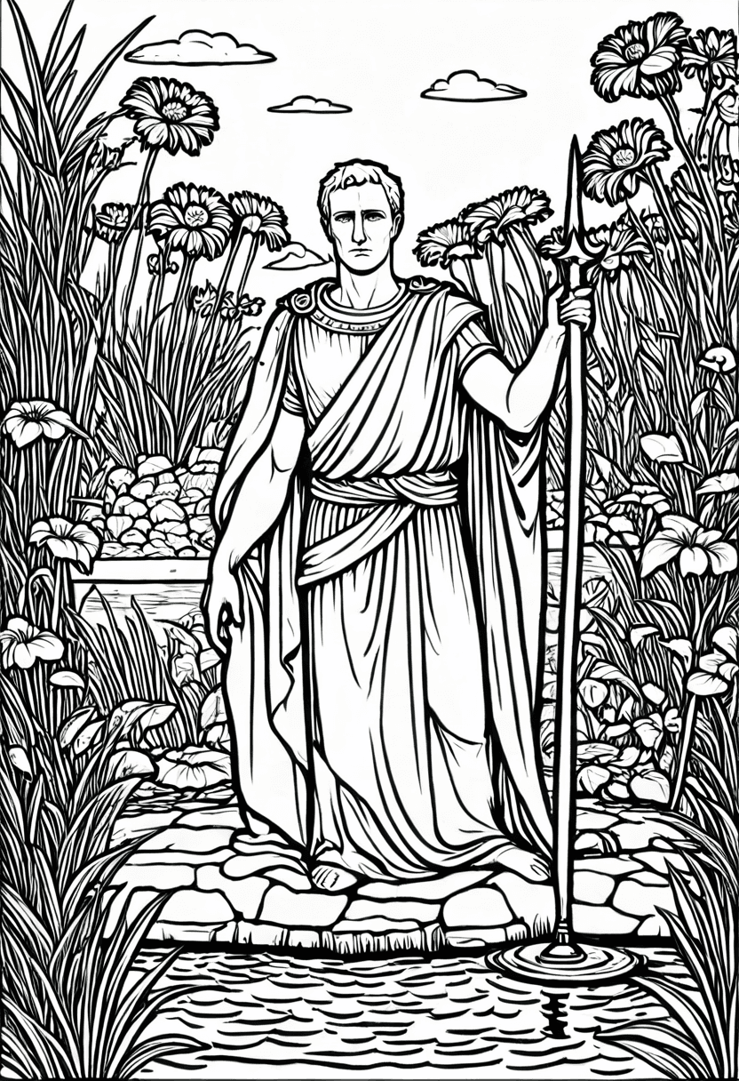 Goddess of Wisdom — free printable coloring page to download and print