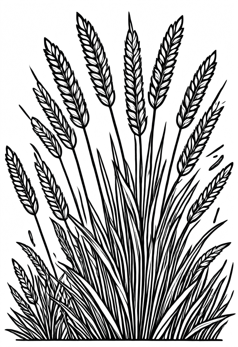 Grain Field — free printable coloring page to download and print