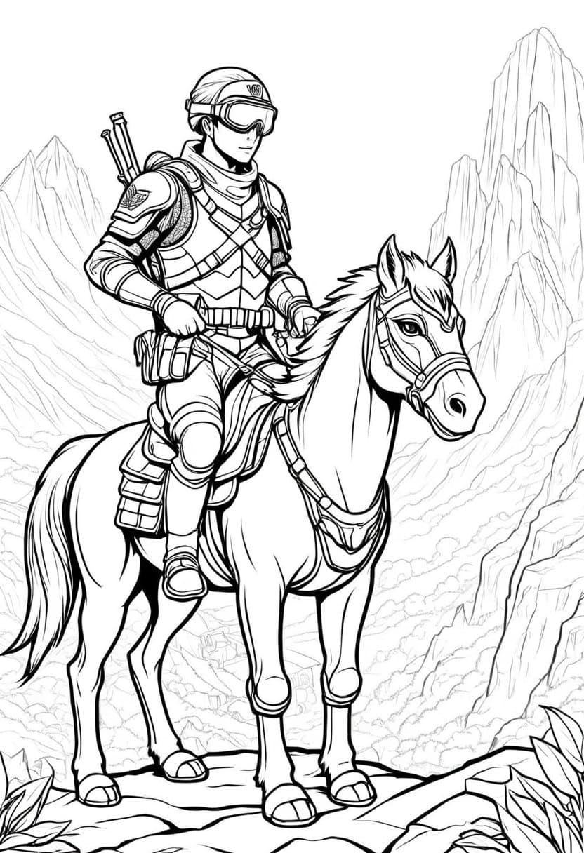 Griffin Rider Prep — free printable coloring page to download and print