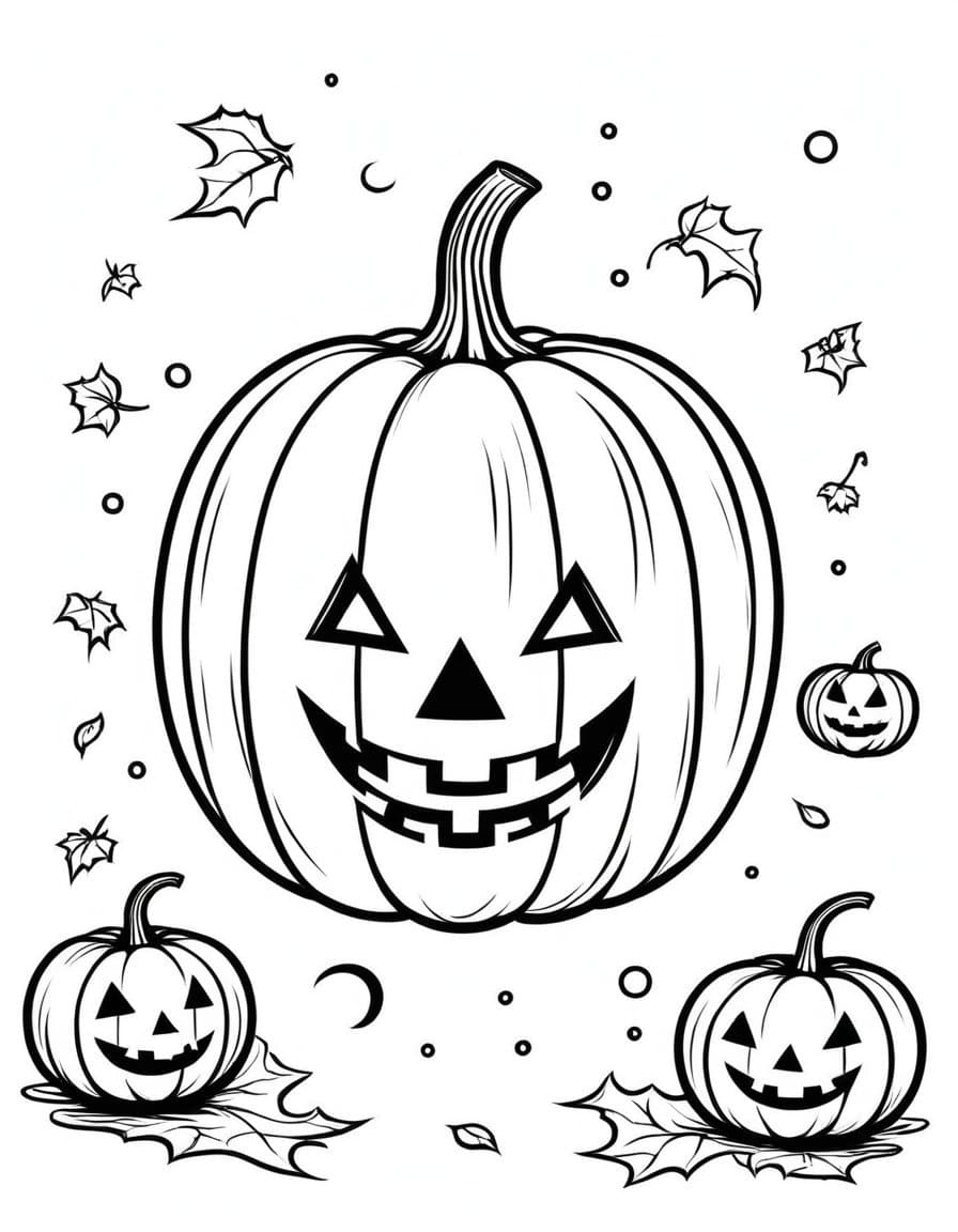 Halloween Pumpkin — free printable coloring page to download and print