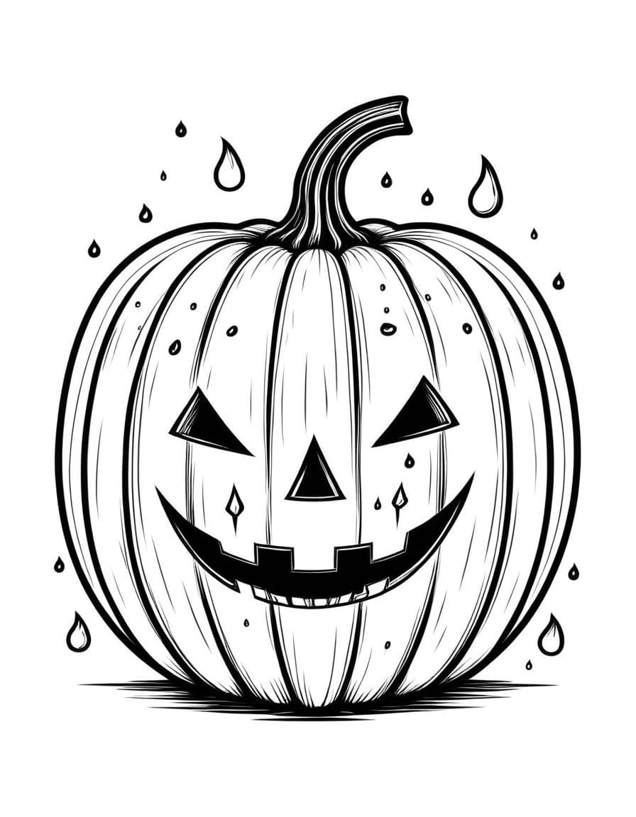 Halloween Pumpkin — free printable coloring page to download and print