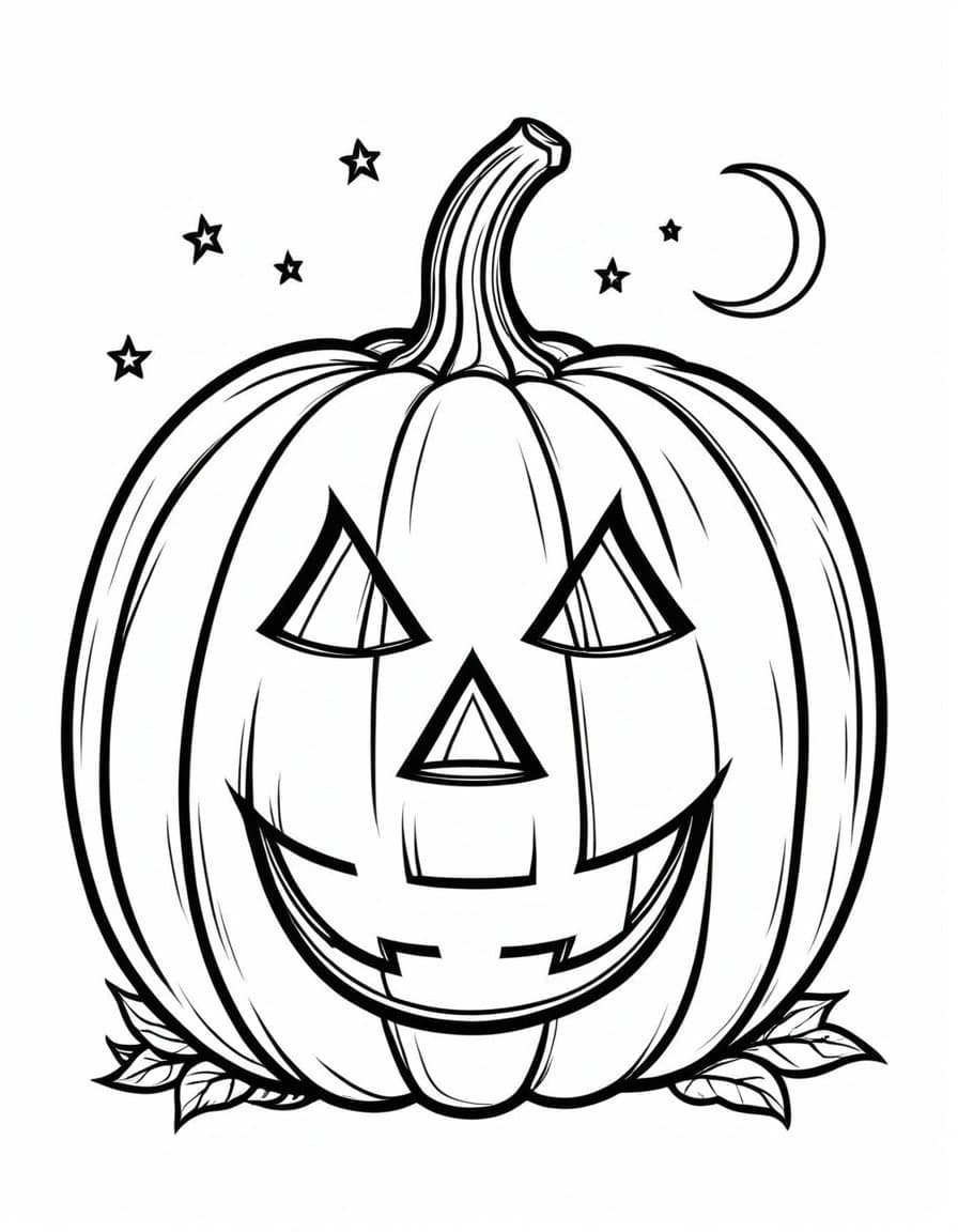 Halloween Pumpkin — free printable coloring page to download and print