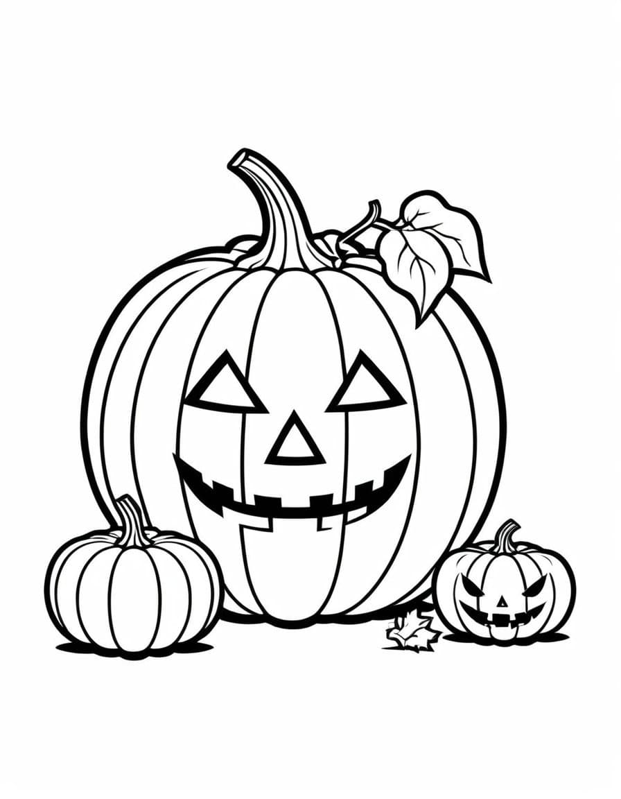 Halloween Pumpkin — free printable coloring page to download and print