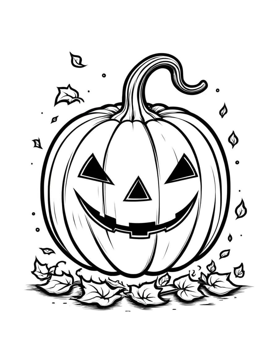 Halloween Pumpkin — free printable coloring page to download and print