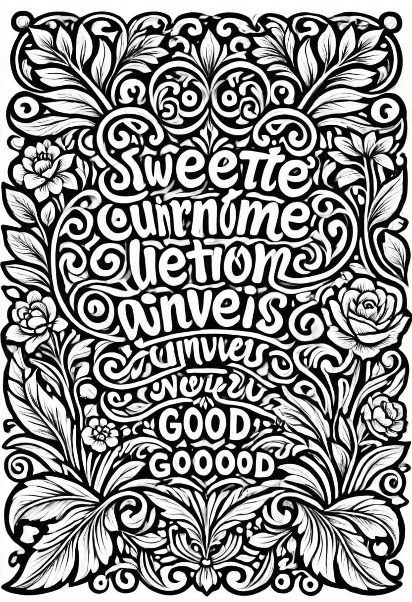 HandDrawn Anniversary Greeting — free printable coloring page to download and print