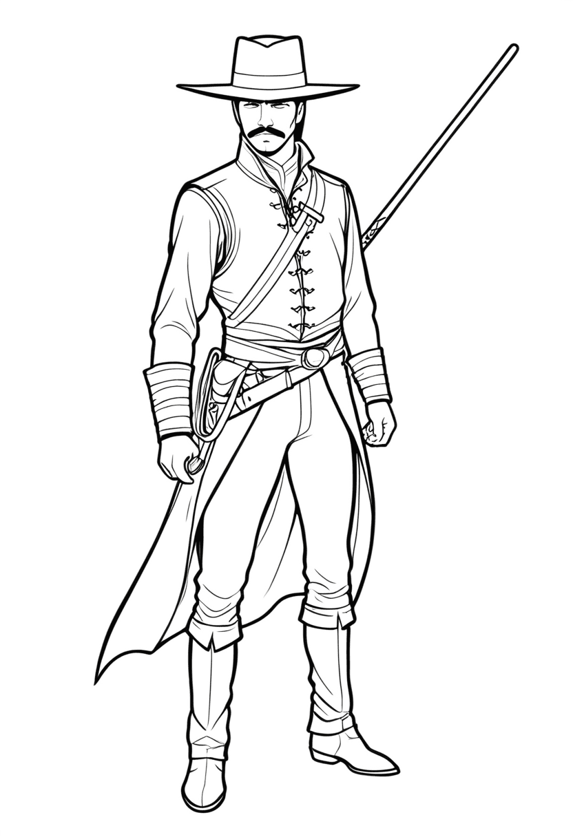 Historical Fashion Illustrator — free printable coloring page to download and print
