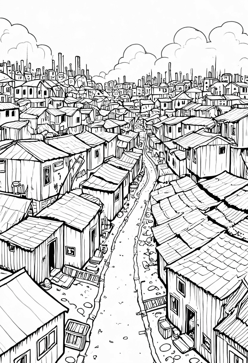 Industrial Slums — free printable coloring page to download and print