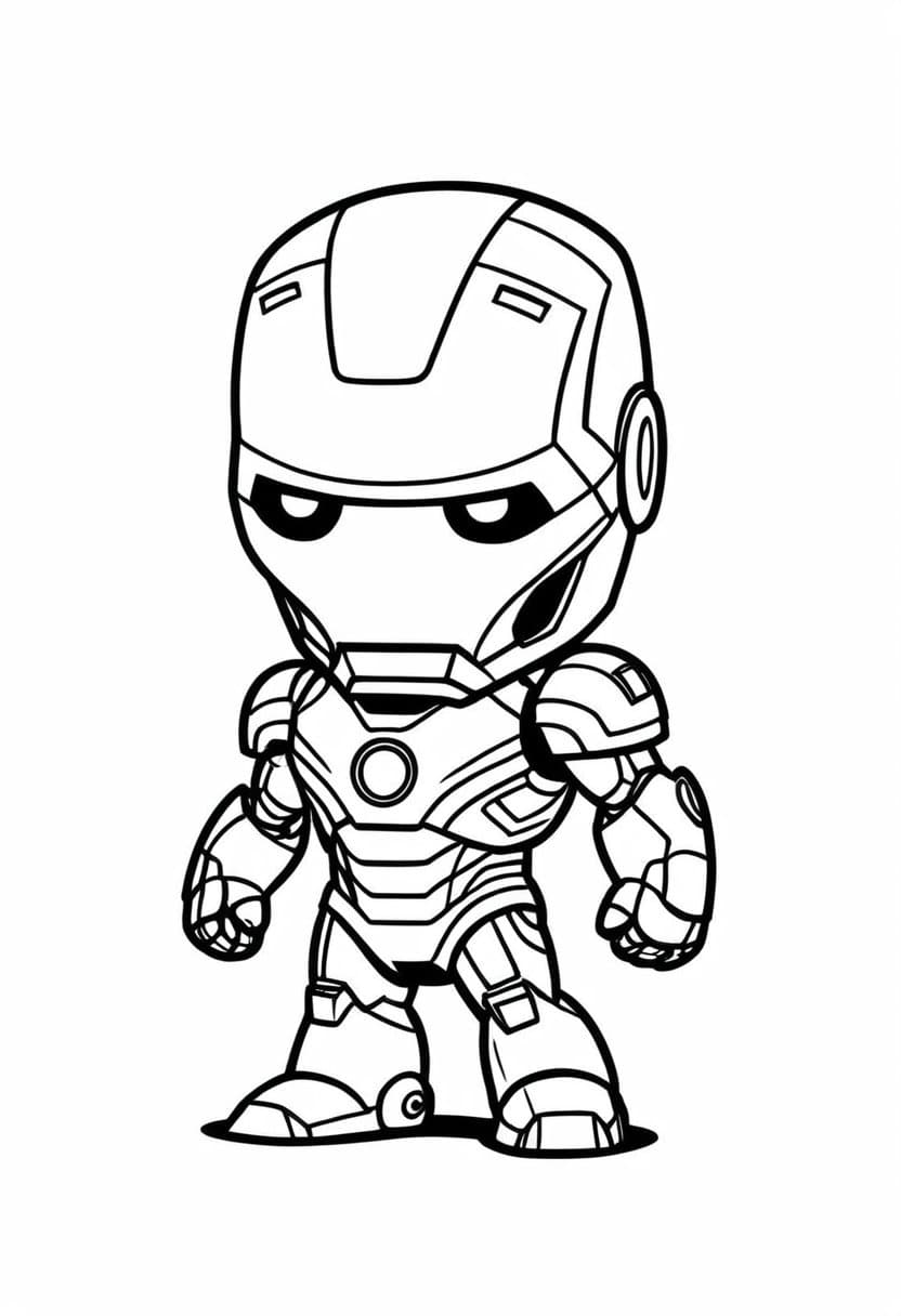 Iron Man Sheet — free printable coloring page to download and print