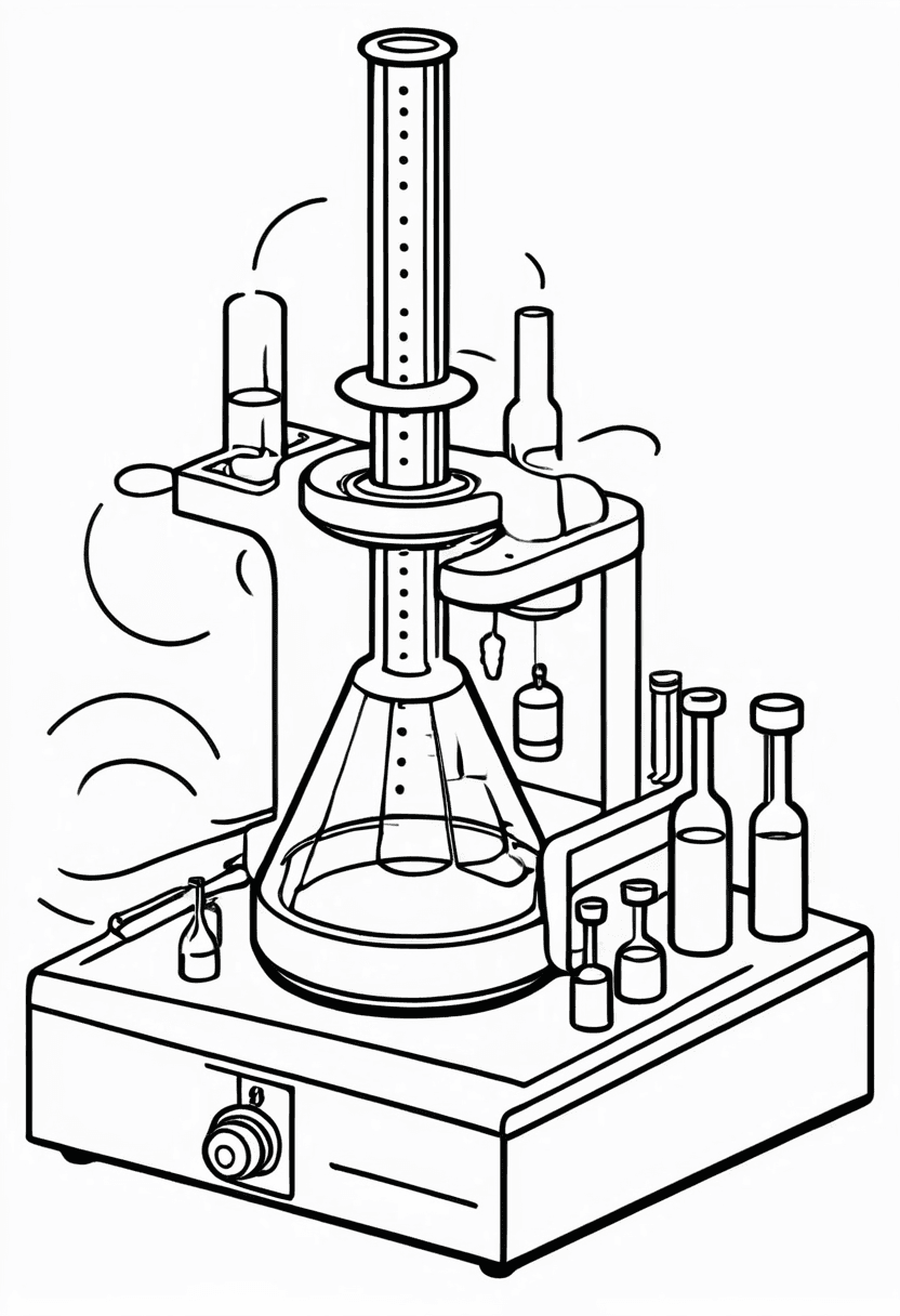 Lab Equipment — free printable coloring page to download and print
