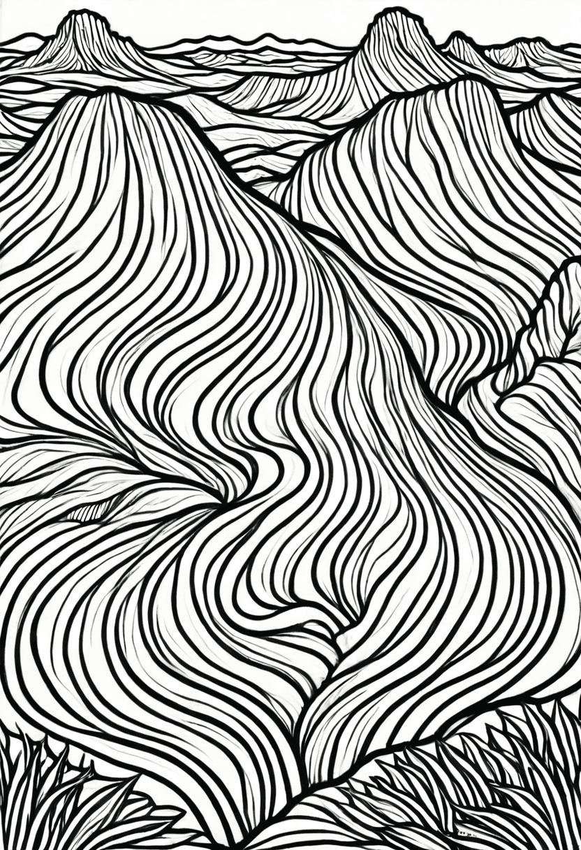 Landscape Art — free printable coloring page to download and print