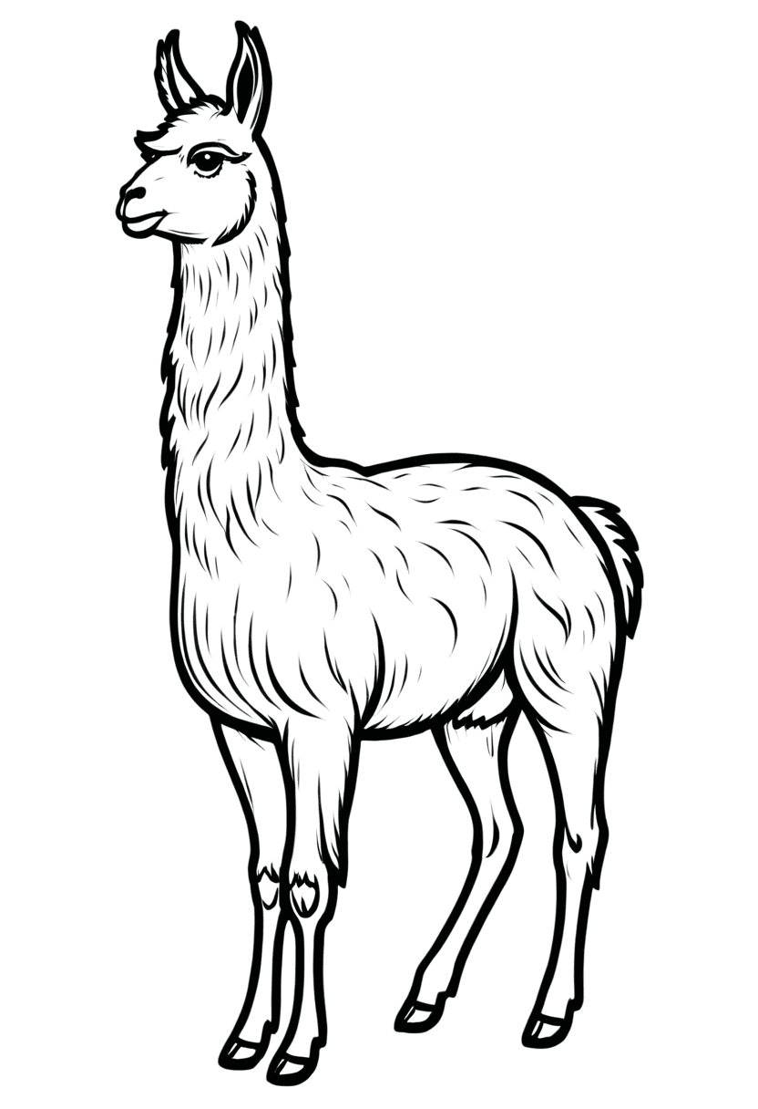 Llama Life — free printable coloring page to download and print
