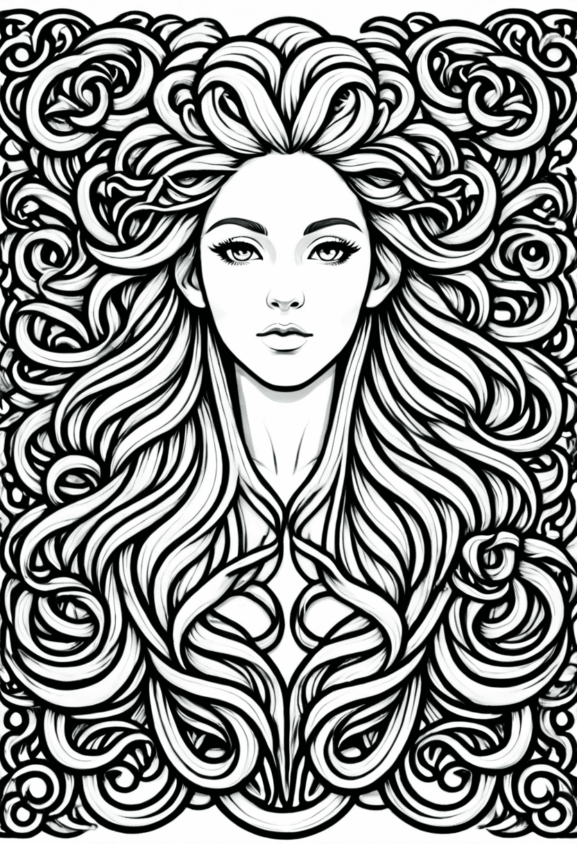 Majestic Beauty — free printable coloring page to download and print