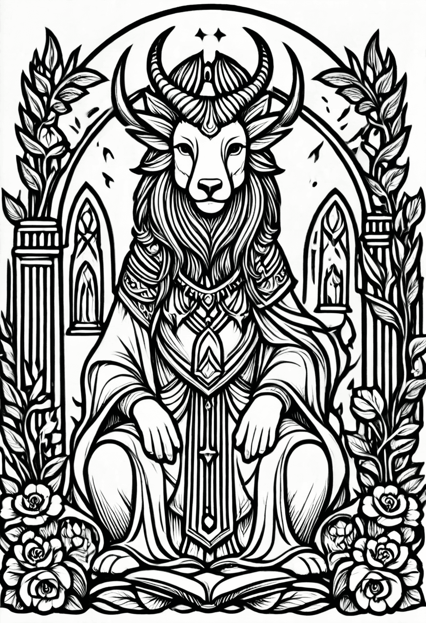 Majestic Mystic — free printable coloring page to download and print