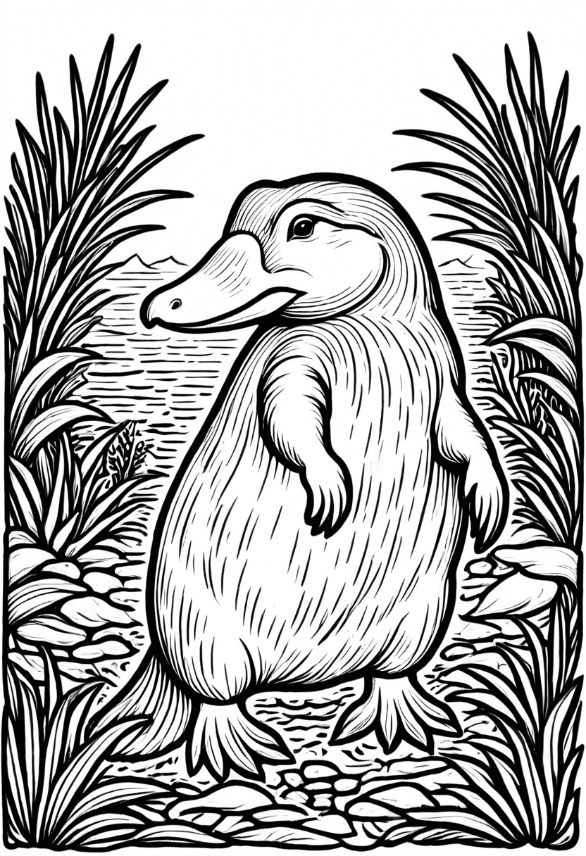 Meet the Duckling — free printable coloring page to download and print