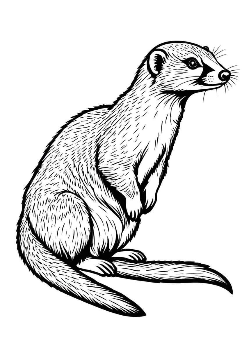 Meet the Mongoose — free printable coloring page to download and print