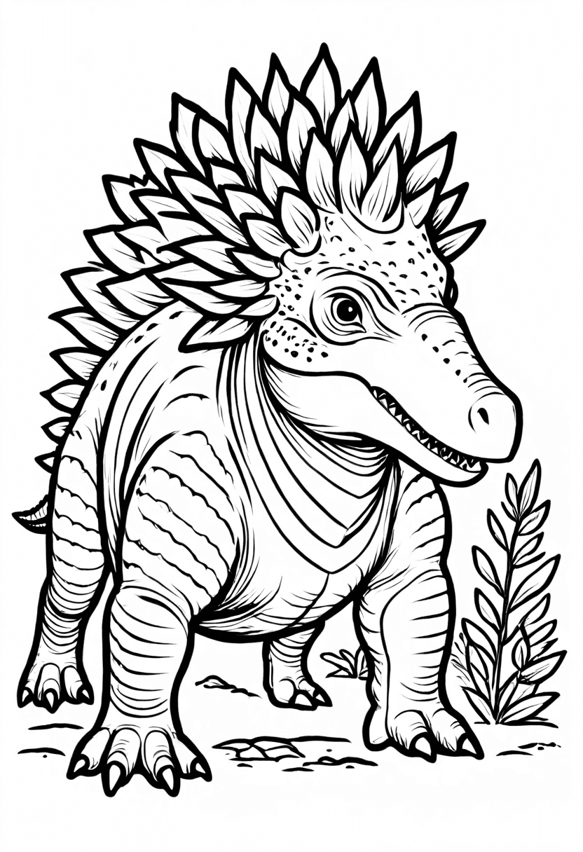 Meet the Triceratops — free printable coloring page to download and print