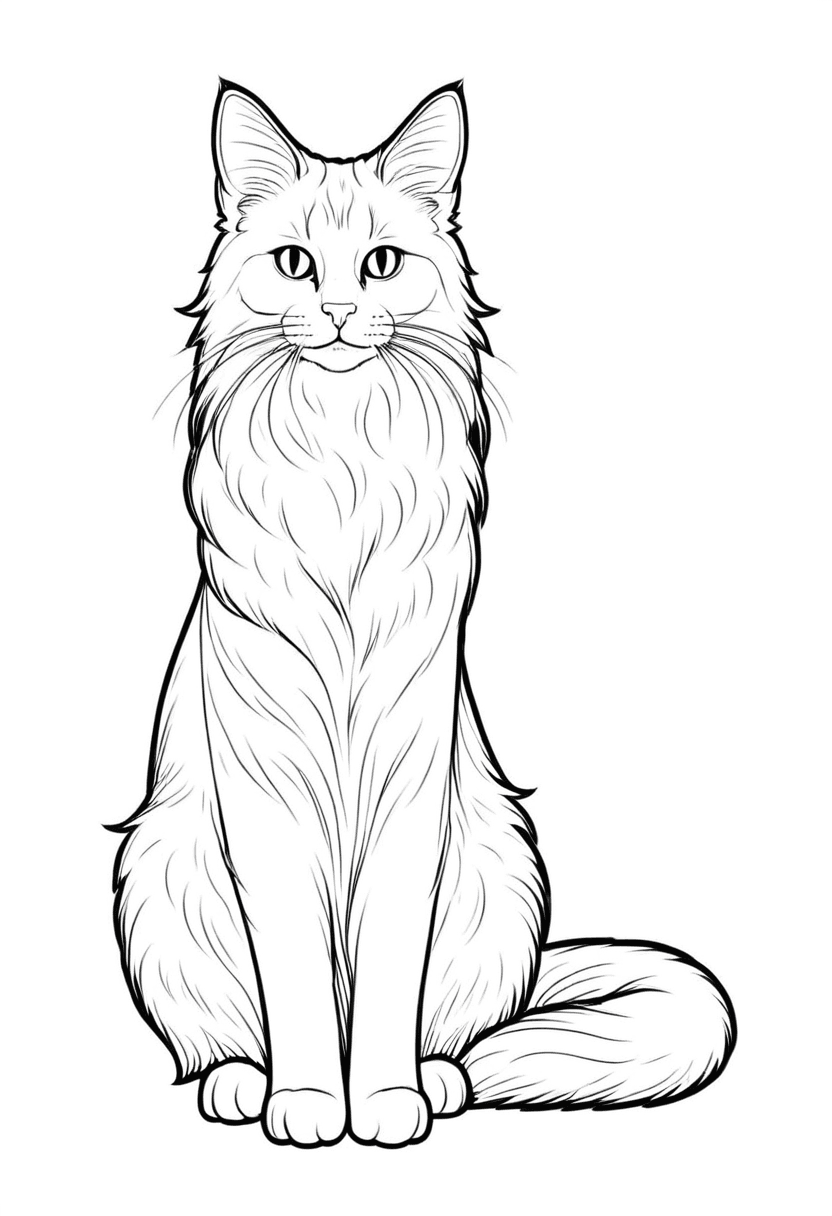 Meowvelous Kitty Art — free printable coloring page to download and print