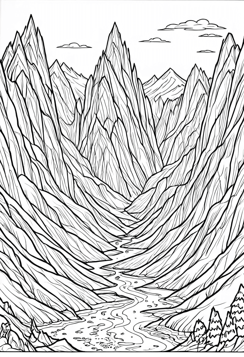 Mountain Majesty — free printable coloring page to download and print