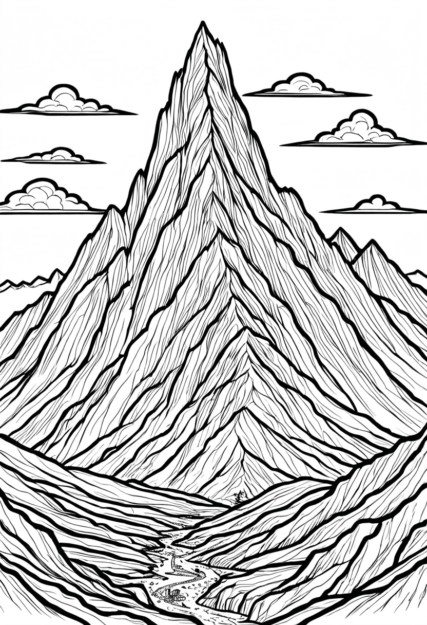 Mountain Majesty — free printable coloring page to download and print