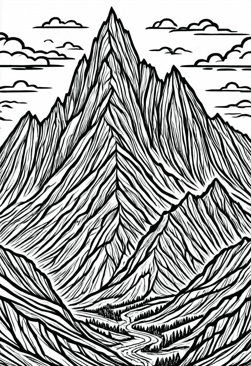 Mountain Majesty — free printable coloring page to download and print