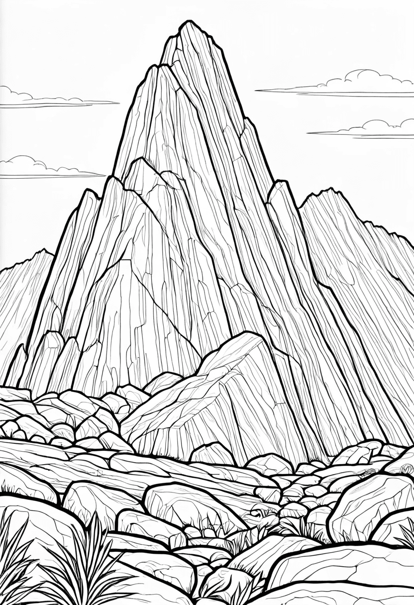 Mountain Vista — free printable coloring page to download and print