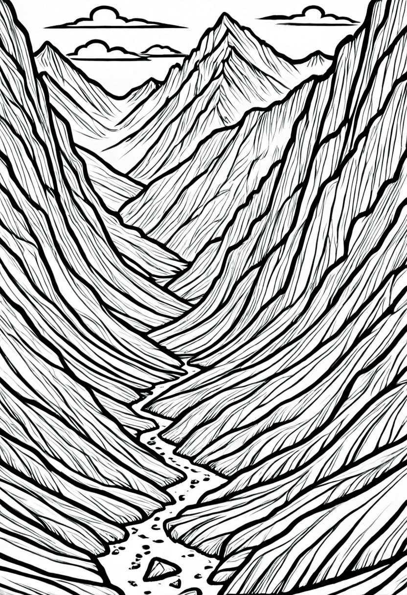 Mountain Wilderness — free printable coloring page to download and print
