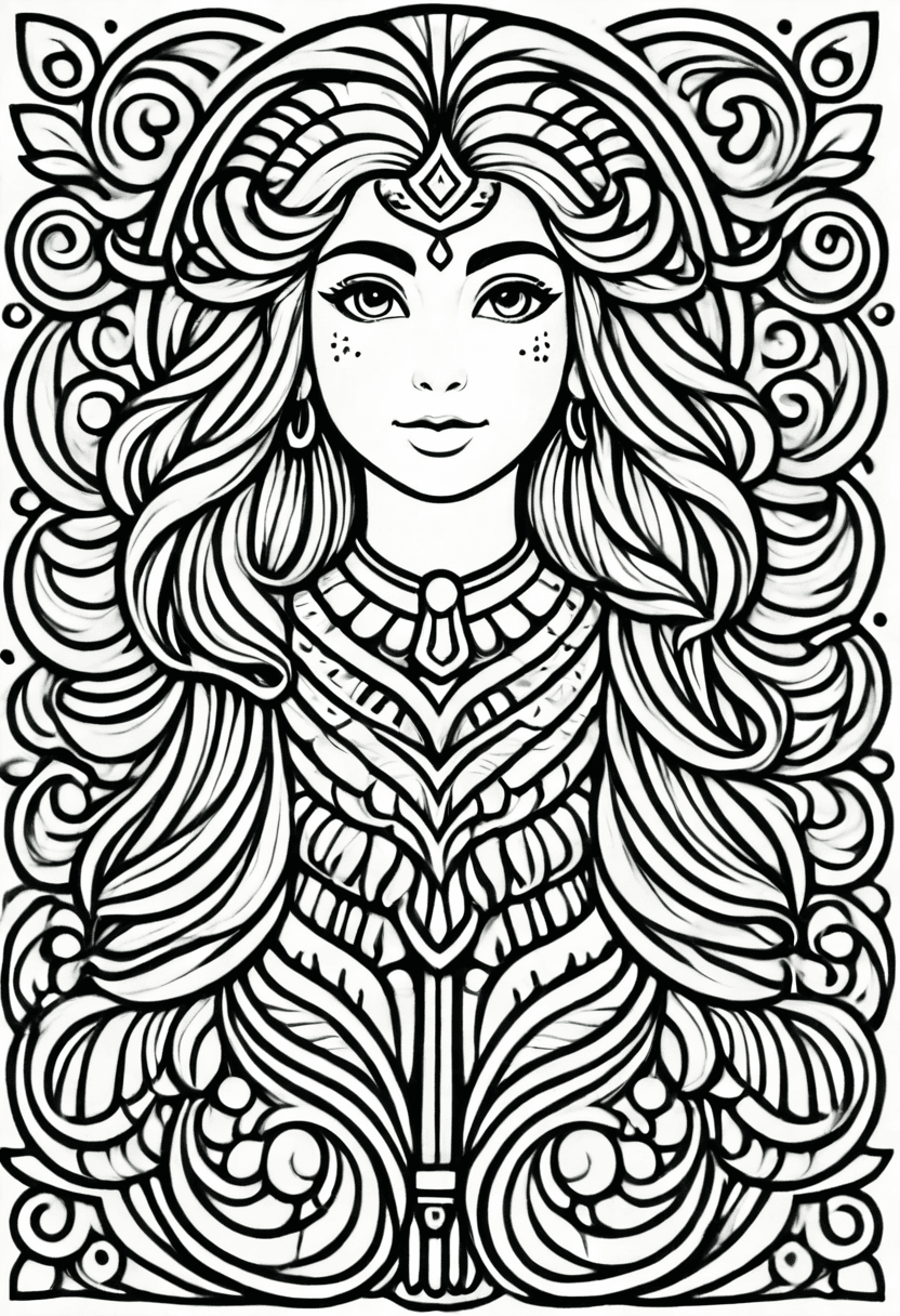 Muse of Art — free printable coloring page to download and print