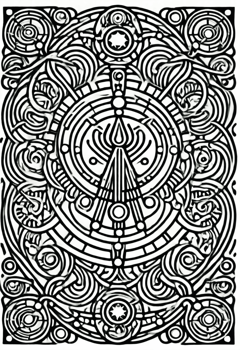 Mystic Mapping Artwork — free printable coloring page to download and print