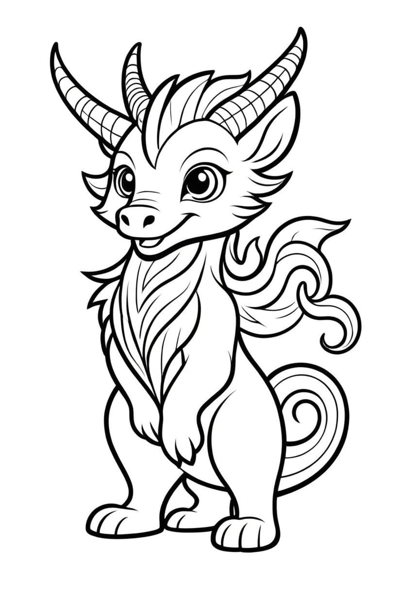 Mystic Mini Monster — free printable coloring page to download and print