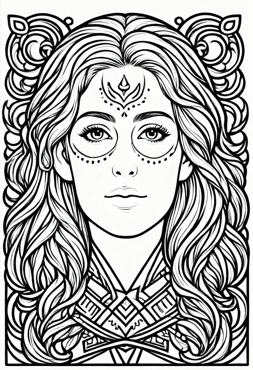 Mystic Muse — free printable coloring page to download and print