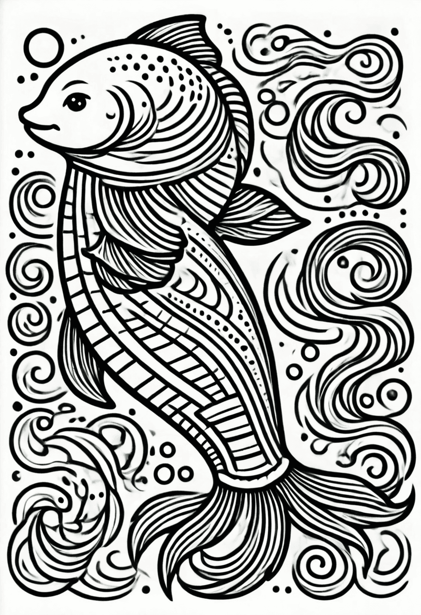 Mystic Seas — free printable coloring page to download and print
