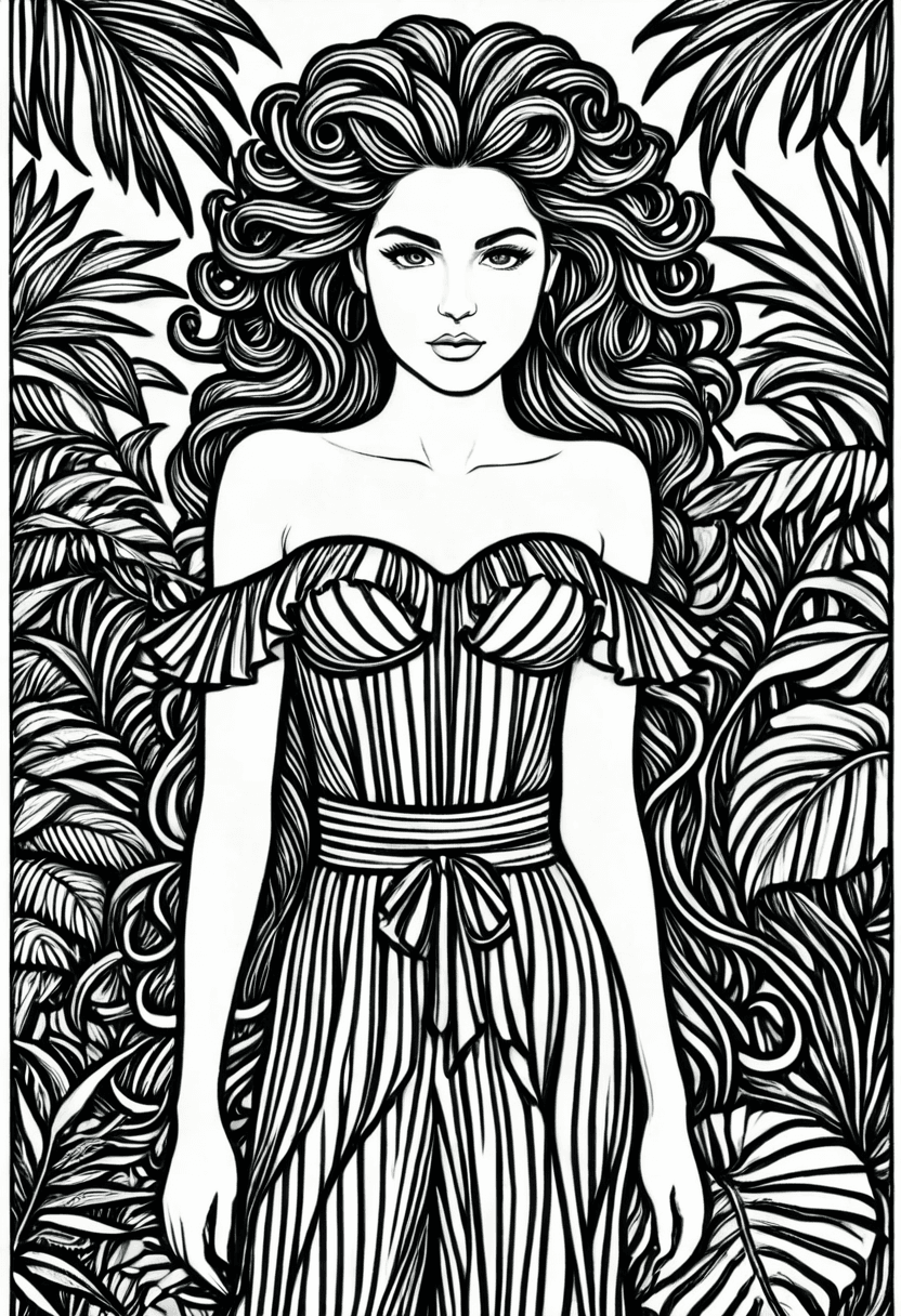 Mystical Empress — free printable coloring page to download and print