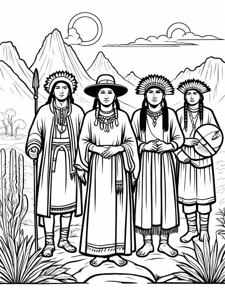 Native Pride Celebration — free printable coloring page to download and print