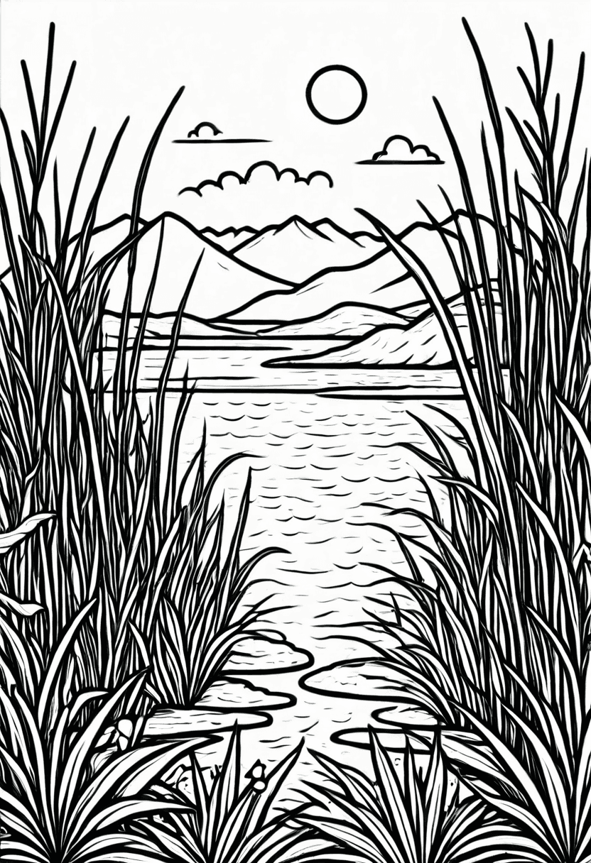 Nature Walk — free printable coloring page to download and print