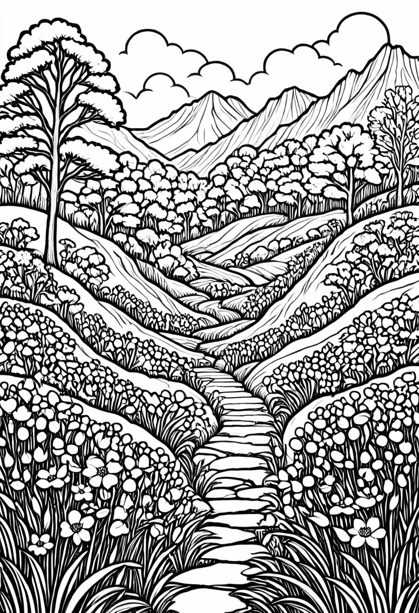 Natures Path — free printable coloring page to download and print