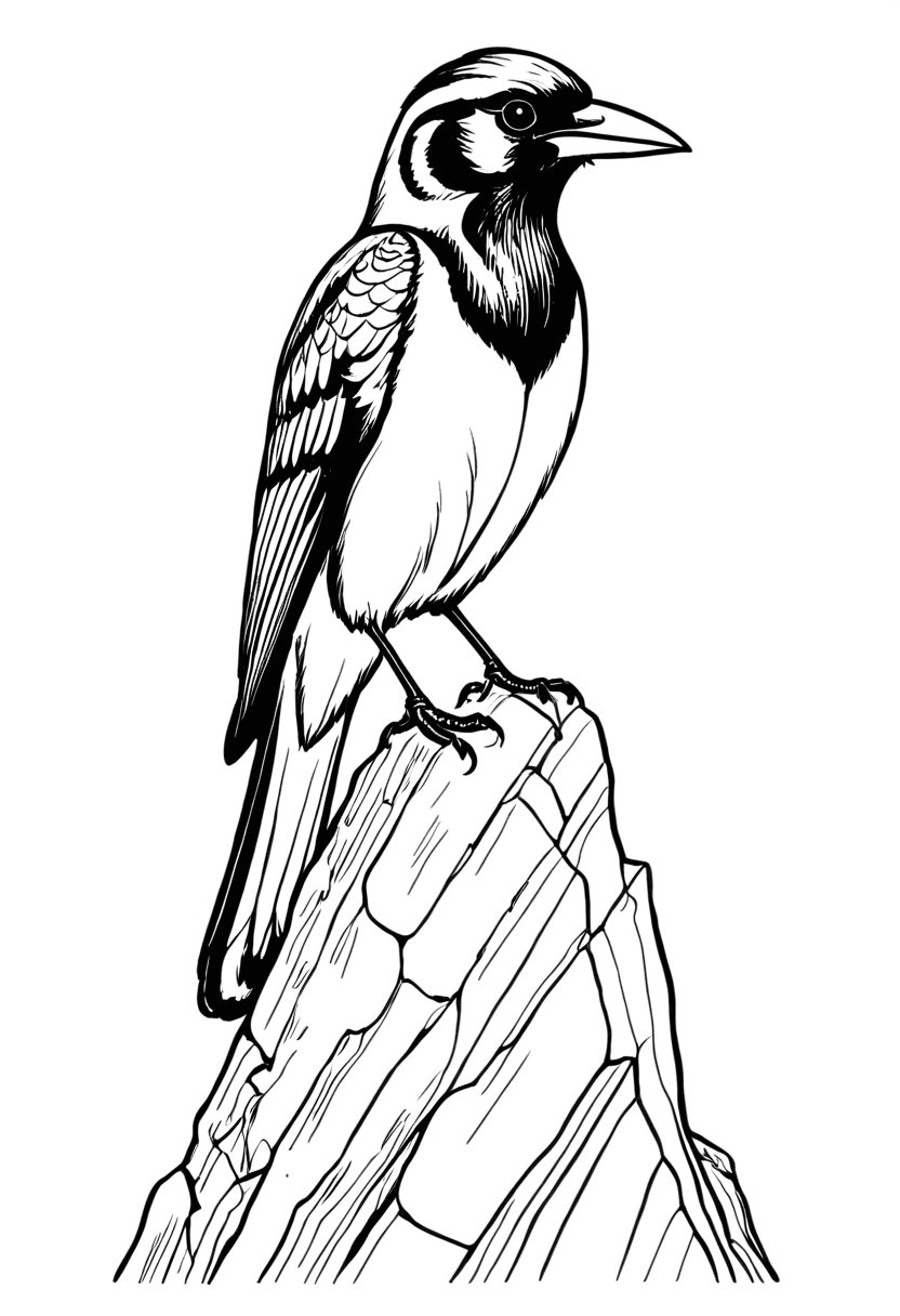 Natures Perch — free printable coloring page to download and print