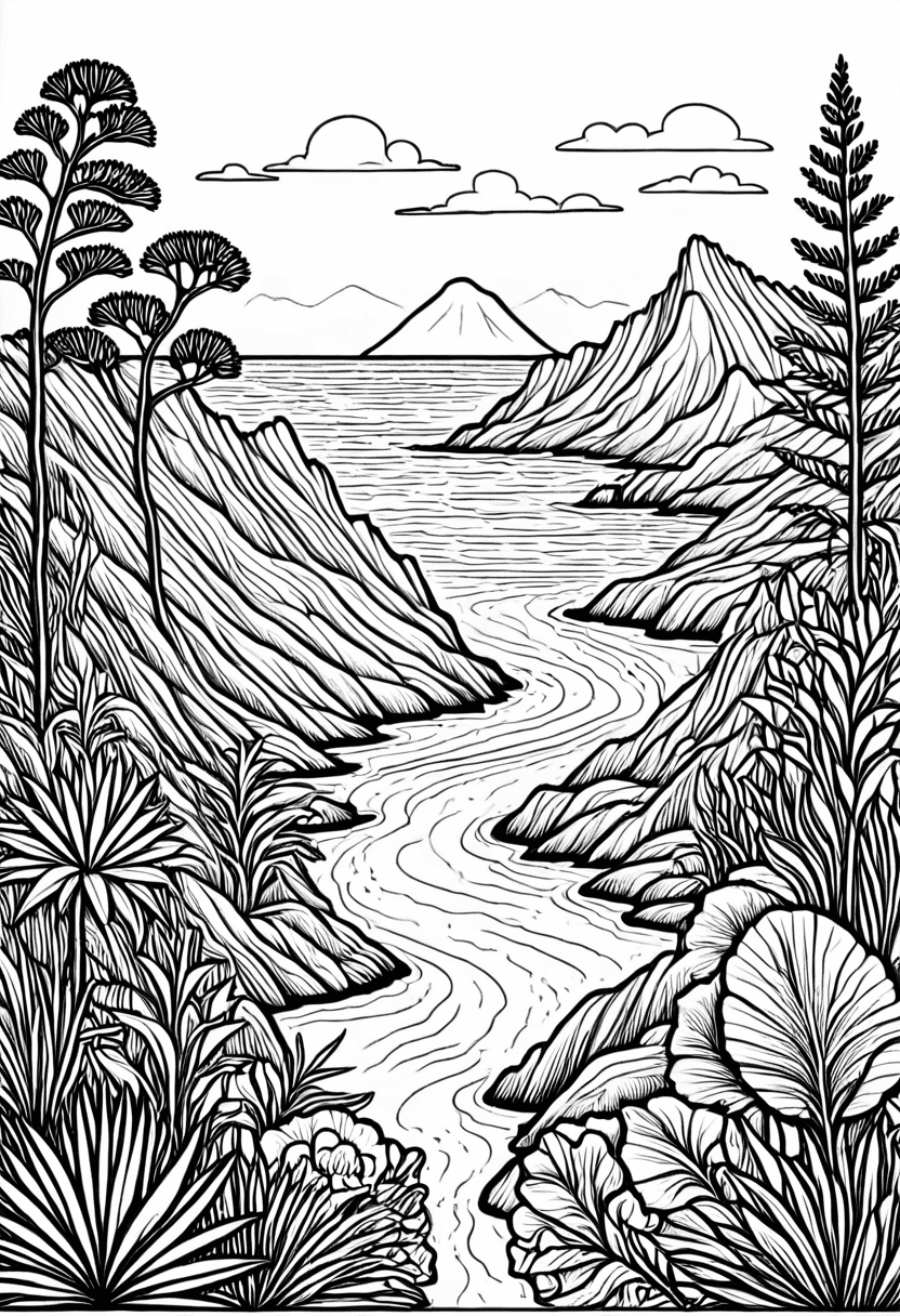 Natures Serenity — free printable coloring page to download and print